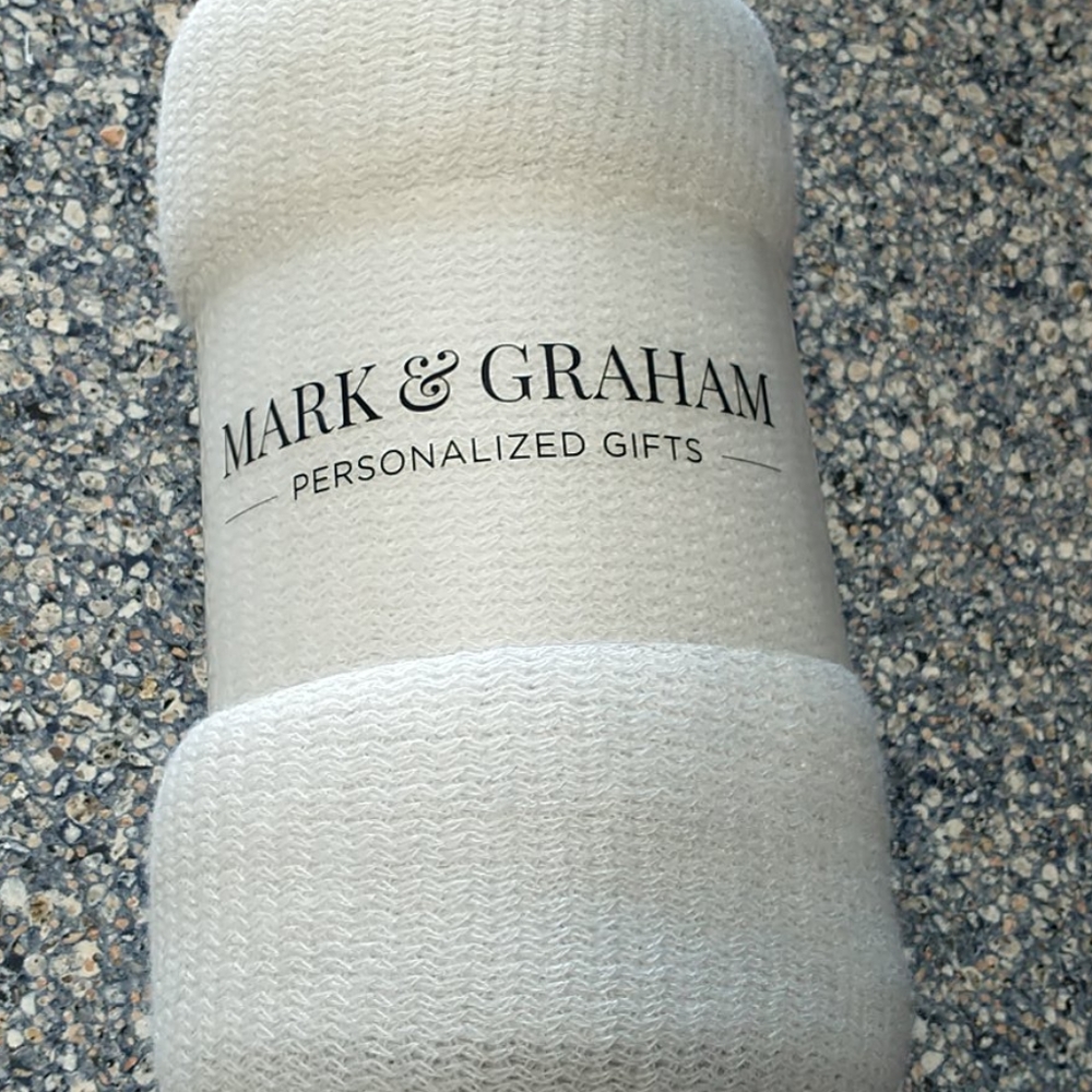 Mark & Graham neutral light taupe throw blanket